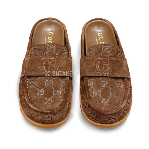 Женские сабо Gucci Sabo Suede Brown