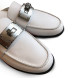 Женские сабо Hermes Leather Sabo White