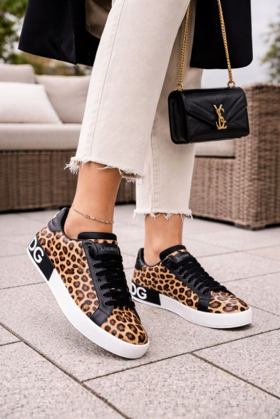 Унисекс кроссовки Dolce &amp; Gabbana Portofino Leopard