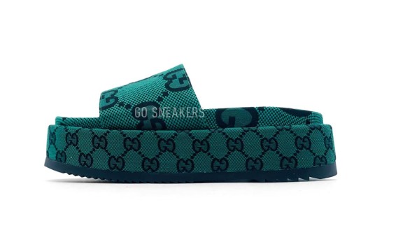 Унисекс шлепки Gucci Slippers Platform Green