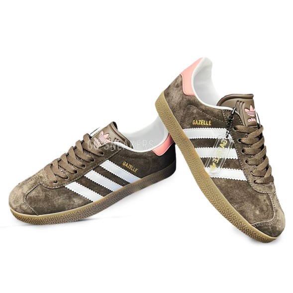 Женские кеды Adidas Gazelle Suede Brown Coral