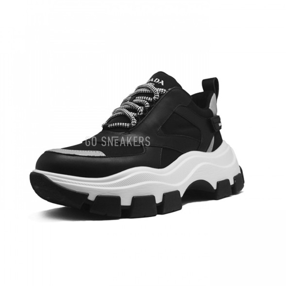 Мужские кроссовки Prada Black and White Chunky Sneakers