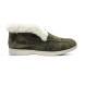 Унисекс зимние ботинки Loro Piana Low Winter Suede Khaki