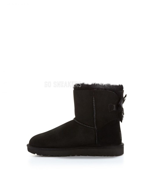 Женские мини угги с бантиками Mini Bailey Bow II Black