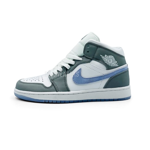 Унисекс кроссовки Nike Air Jordan 1 White/Dark Olive