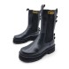 Женские зимние сапожки Fendi Winter Leather Black/Yellow