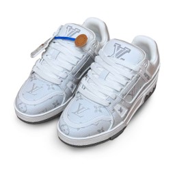 Louis Vuitton Trainer Maxi Skateboard Shoes Low-Top White