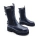 Женские зимние сапожки Fendi Winter Leather Black/White