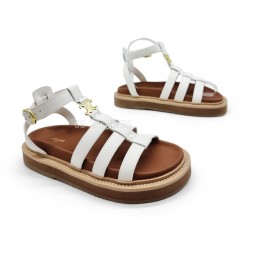 Céline Sandals Platform White