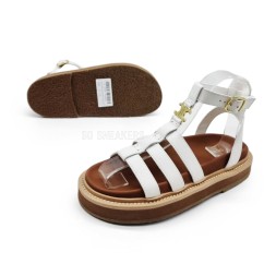 Céline Sandals Platform White