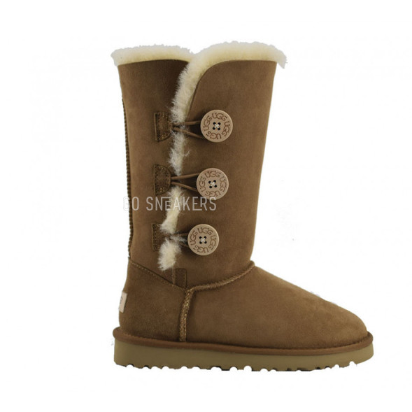 Женские высокие угги с пуговицами Tall Bailey Button Triplet II Chestnut