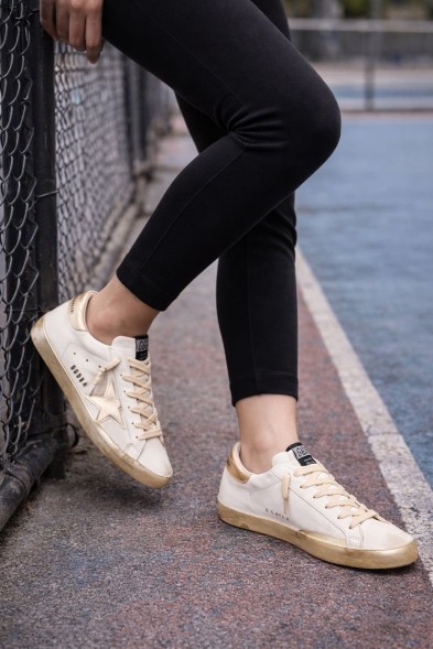 Женские кеды Golden Goose Super-Star Donna Con Foxing Sparkle Dorato