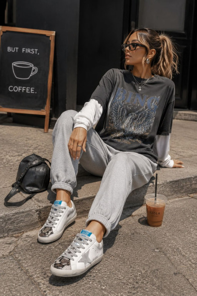 Женские кеды Golden Goose GGDB SSTAR White/Silver