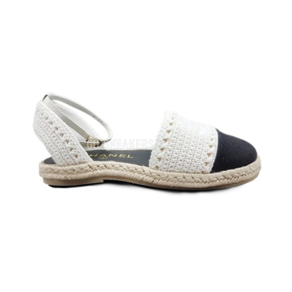 Женские балетки Chanel Flats Textile White