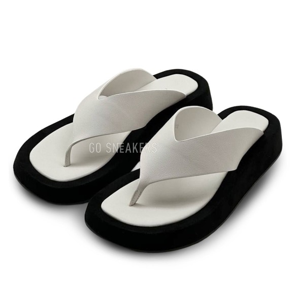 Женские шлепанцы The Row Ginza White