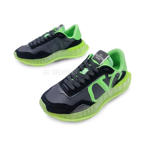 Женские кроссовки Valentino Vlogo Lacerunner Black/Green