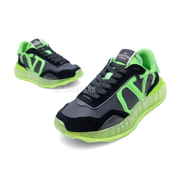 Женские кроссовки Valentino Vlogo Lacerunner Black/Green