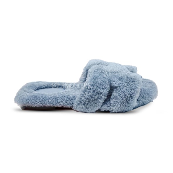 Женские сандалии Hermes Flip-flops Wool Blue