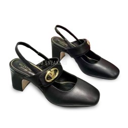 Valentino Leather Pumps Matt Black