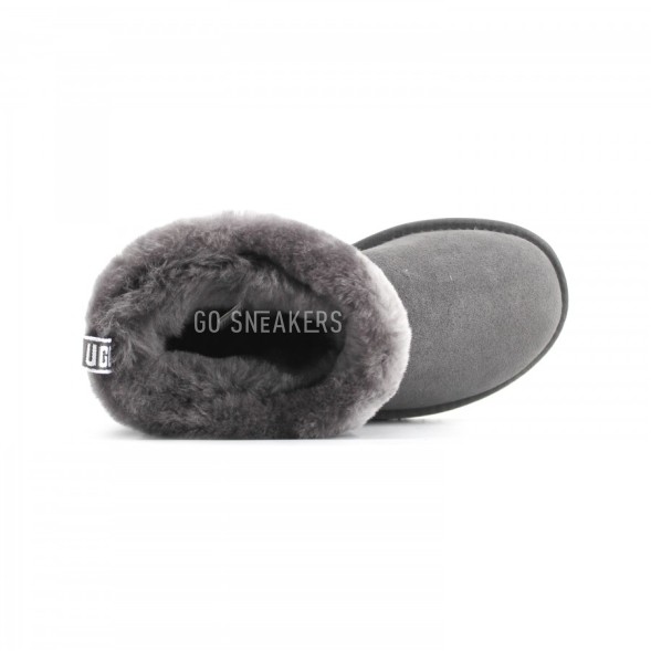 Женские мини угги Fluff Mini Quilted Logo Boot Grey