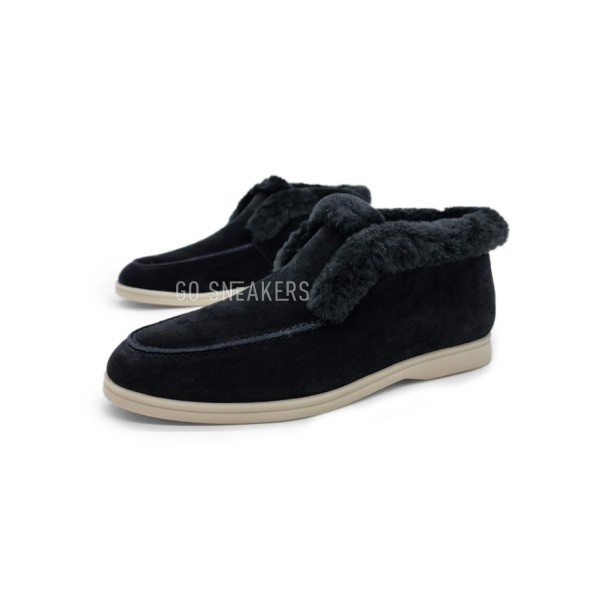 Унисекс ботинки Loro Piana Open Walk Dark Black
