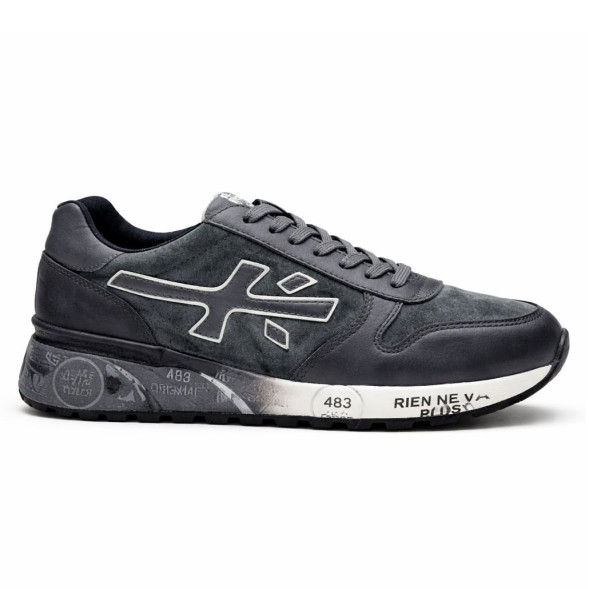 Унисекс кроссовки Premiata 483 Leather/Suede Grey Dark