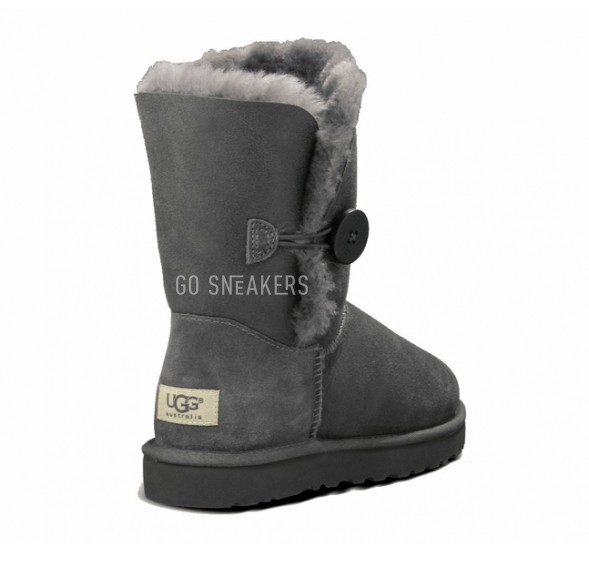 Женские угги с пуговицей Bailey Button Metallic Grey
