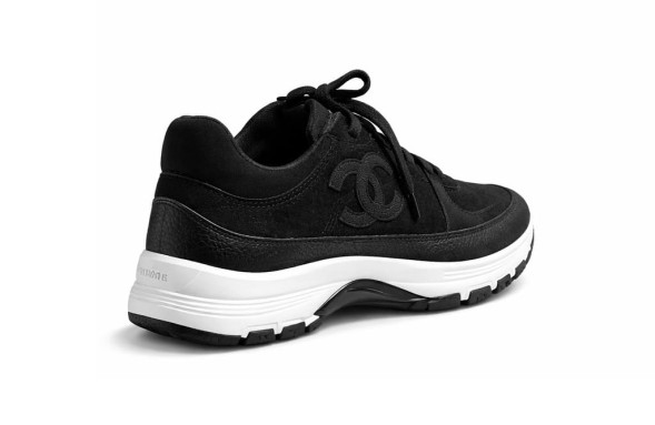 Женские кроссовки Chanel Metiers D'art Laminated and Suede Calfskin Sneakers Black