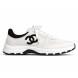 Женские кроссовки Chanel Metiers D'art Laminated and Suede Calfskin Sneakers White