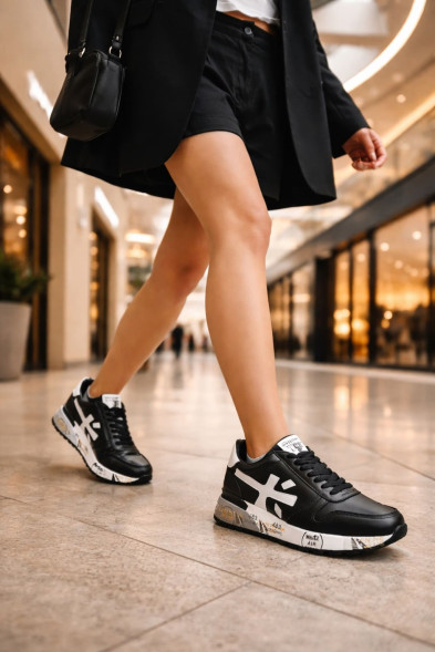 Унисекс кроссовки Premiata 483 Leather Black/White