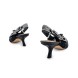 Женские босоножки Dior Textile Knitted Transparent Black