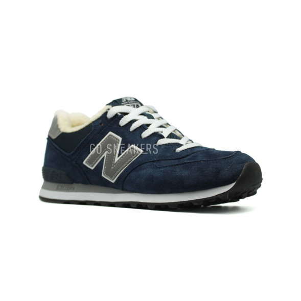 Мужские зимние кроссовки New Balance 574 Navy