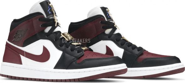Женские кроссовки Nike Wmns Air Jordan 1 Mid SE 'Gold Pendants'