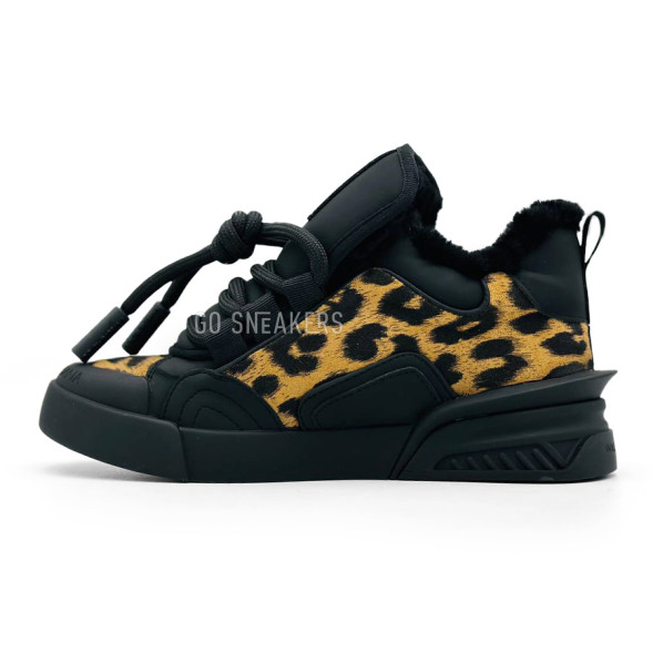 Женские зимние кроссовки Dolce&amp;Gabbana Woman Winter Black Leopard