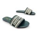 Женские босоножки Dior Flip-flops Textile White/Green