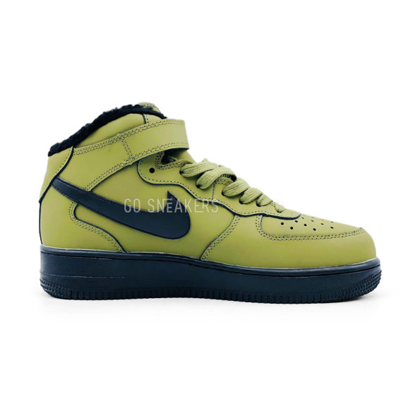 Унисекс зимние кроссовки Nike Air Force 1 ’07 LV8 Mid Utility Winter Leather Olive