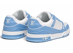 Louis Vuitton Trainer Maxi Skateboard Shoes Low-Top White/Blue