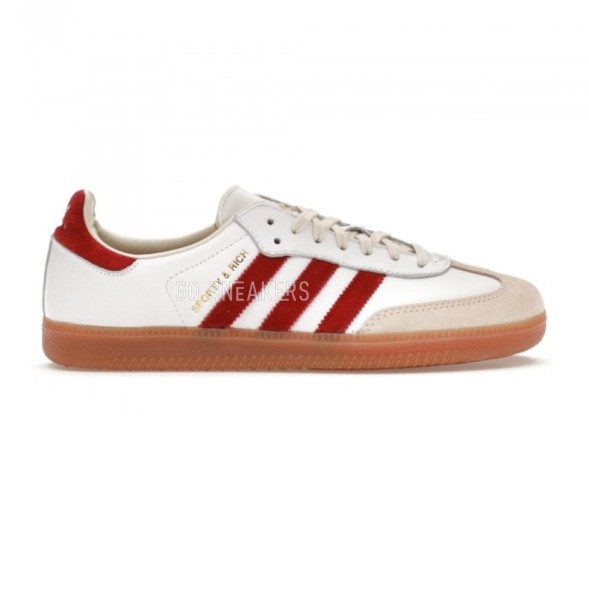 Мужские кеды Adidas Samba OG Sporty Rich White Core Burgundy