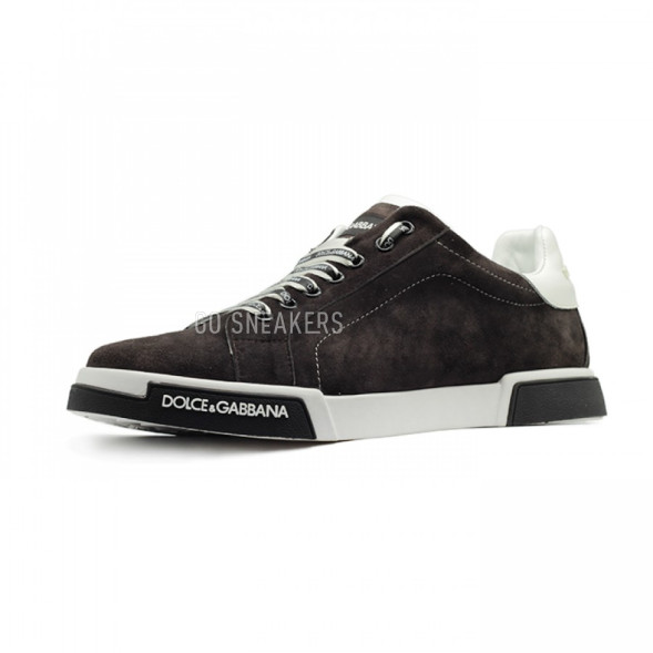 Мужские кеды Dolce &amp; Gabbana Portofino Brown/White