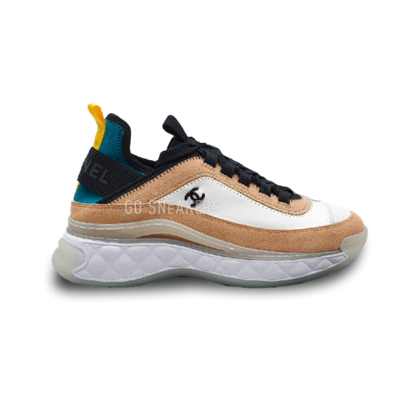 Женские кроссовки Chanel Yellow Calfskin
