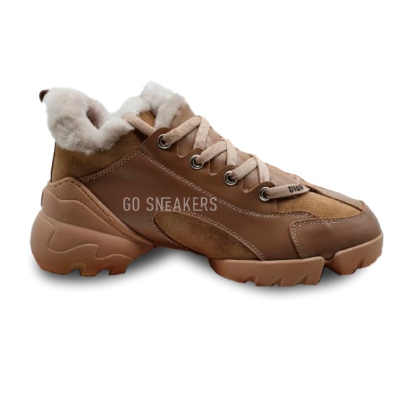Женские зимние кроссовки Dior D-Connect Brown