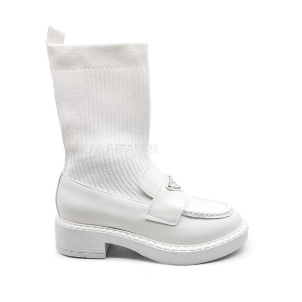 Женские лоферы Prada Evolution II White