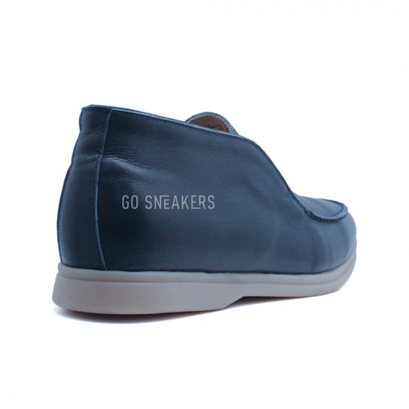 Мужские ботинки Loro Piana Open Walk Argo Blue Melange Leather