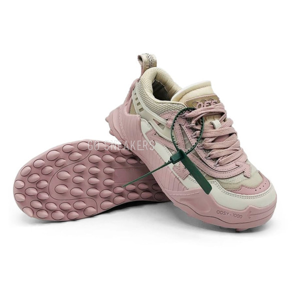 Женские кроссовки Off-White ODSY-1000 Woman Pink/Cream