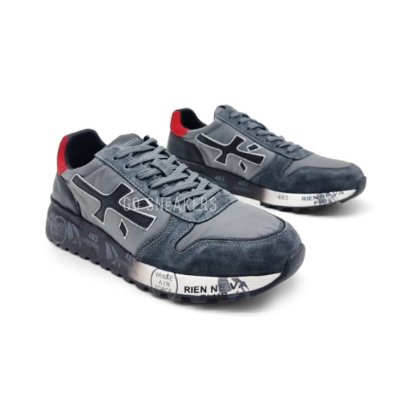 Унисекс кроссовки Premiata 483 Textile/Suede Grey/Red