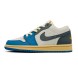 Женские кроссовки Nike Air Jordan 1 Low Tokyo Vintage UNC Grey Semi UA
