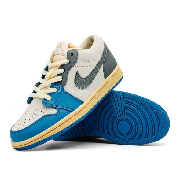 Женские кроссовки Nike Air Jordan 1 Low Tokyo Vintage UNC Grey Semi UA
