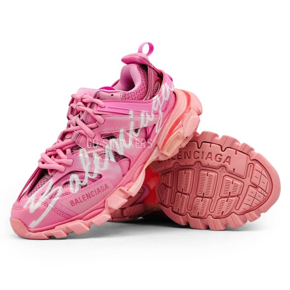 Женские кроссовки Balenciaga Track 3 Graffiti Pink