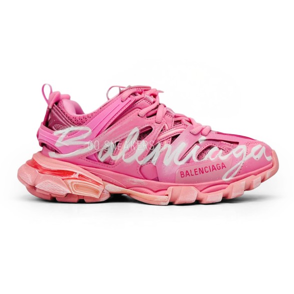 Женские кроссовки Balenciaga Track 3 Graffiti Pink