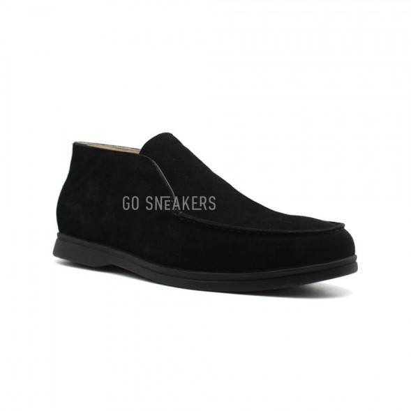 Мужские ботинки Loro Piana Open Walk Total Black Suede